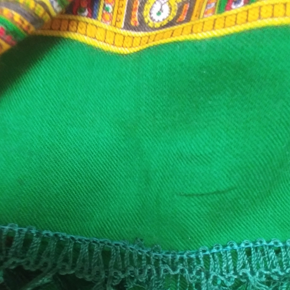 Retro Scarf Green Fringe Perfect Tied Tube Top - Picture 12 of 12